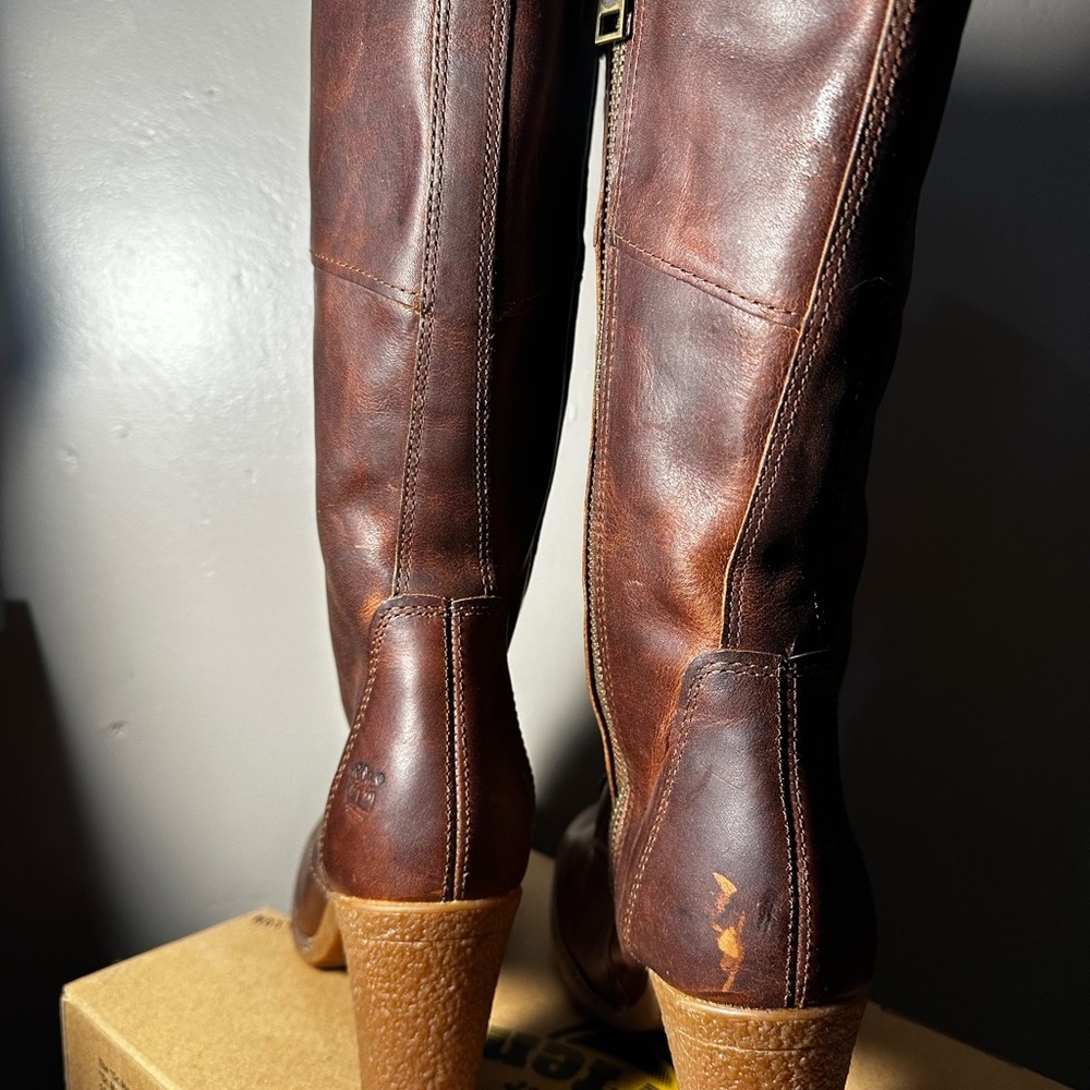 Timberland Dark Brown Leather Lace-Up Boots - Picture 3 of 5